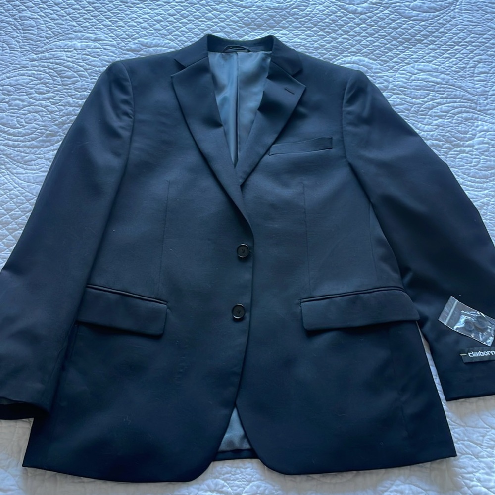 Claiborne Men's Black Two-Button Blazer 38S